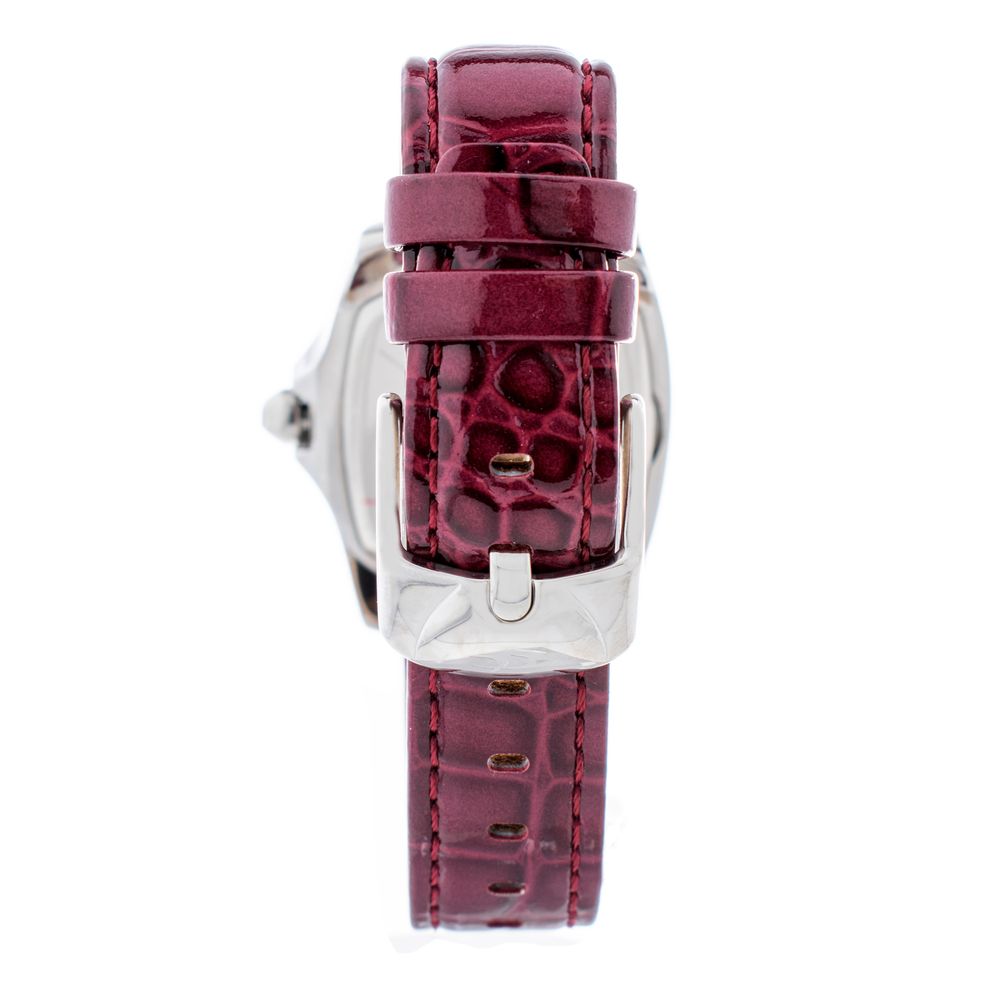 Chronotech Women’s Watch, Bold Red Dial, Red Leather Strap