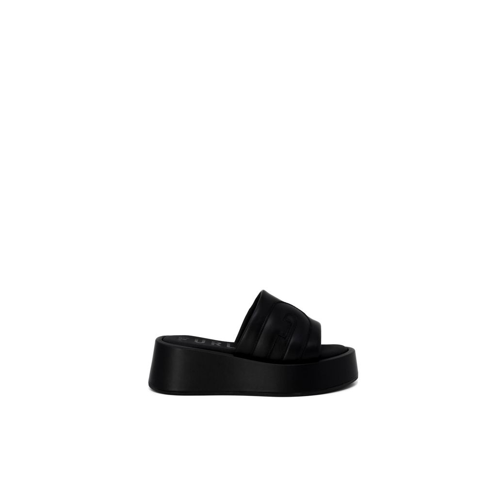 Furla Black Leather Slipper with Headband