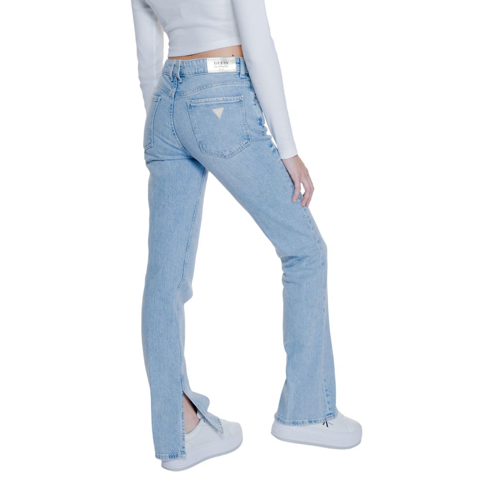 Light Blue Cotton Jeans for Women