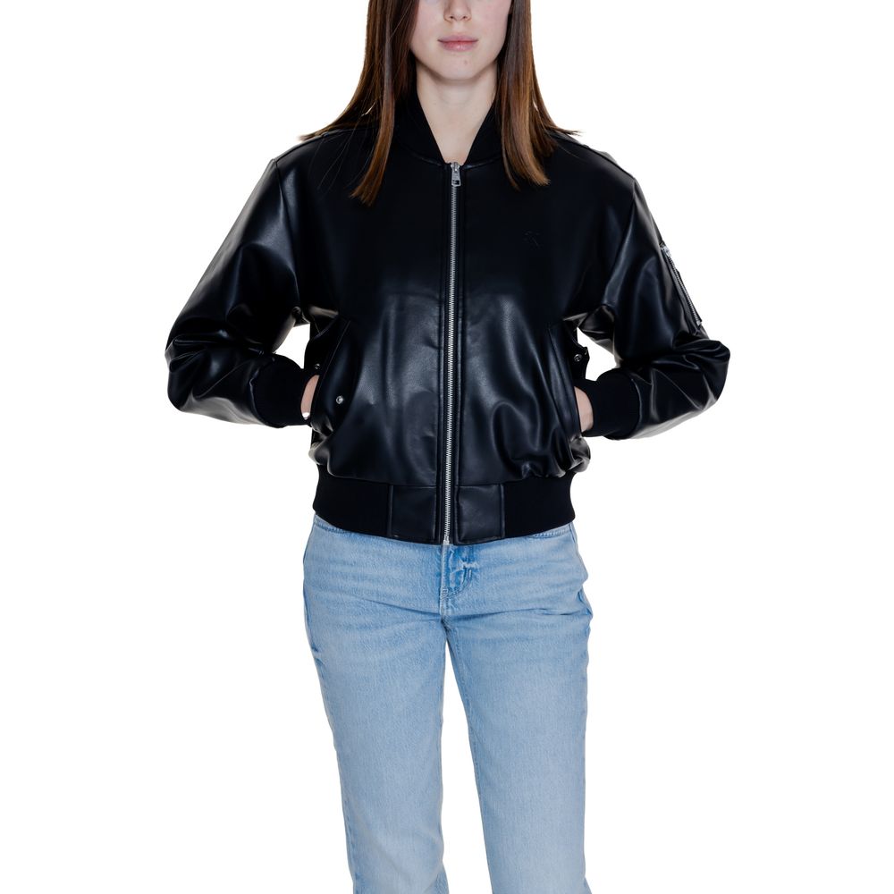 Black Polyethylene Jackets & Coat for Women