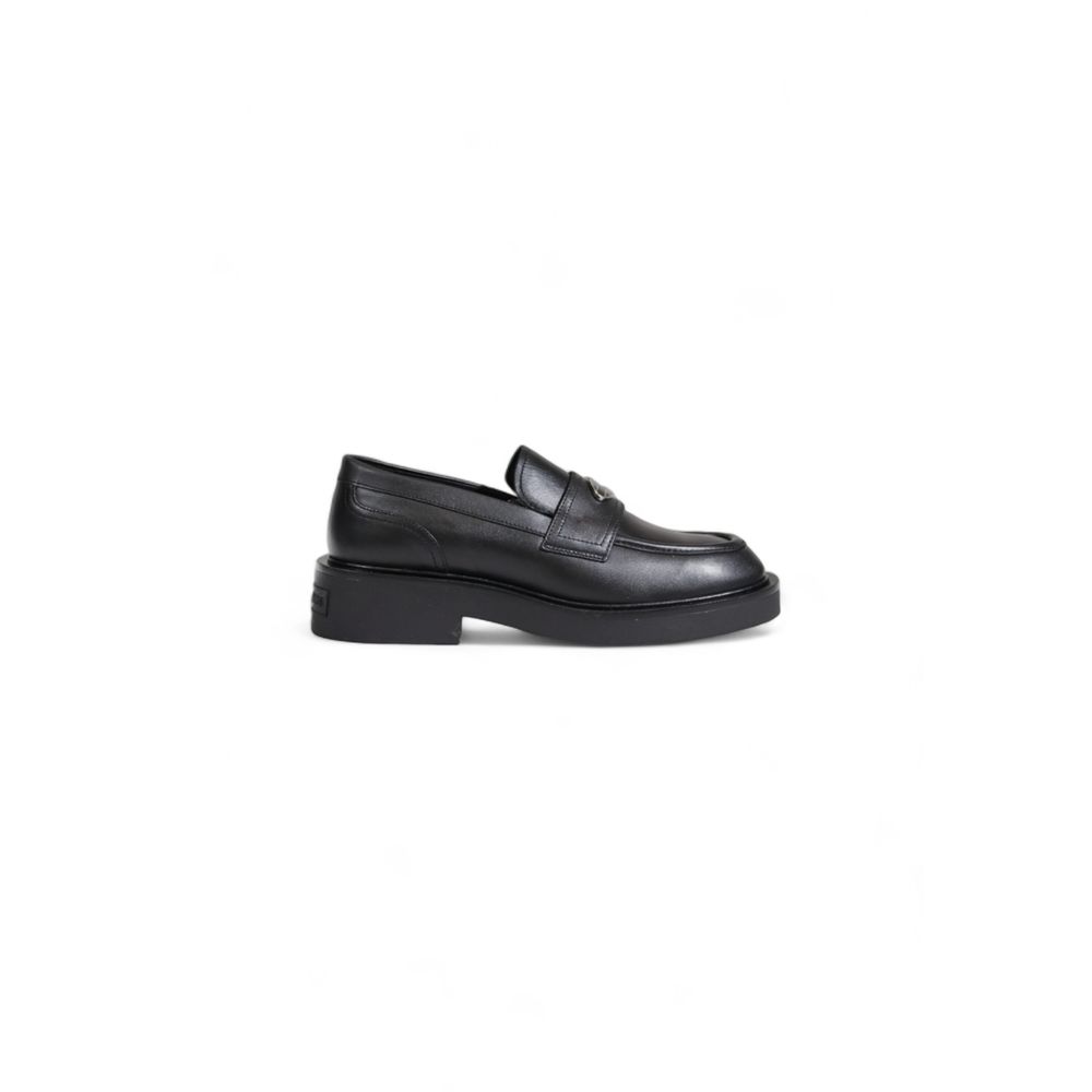 Tommy Hilfiger Black Leather Flat Shoe for Women