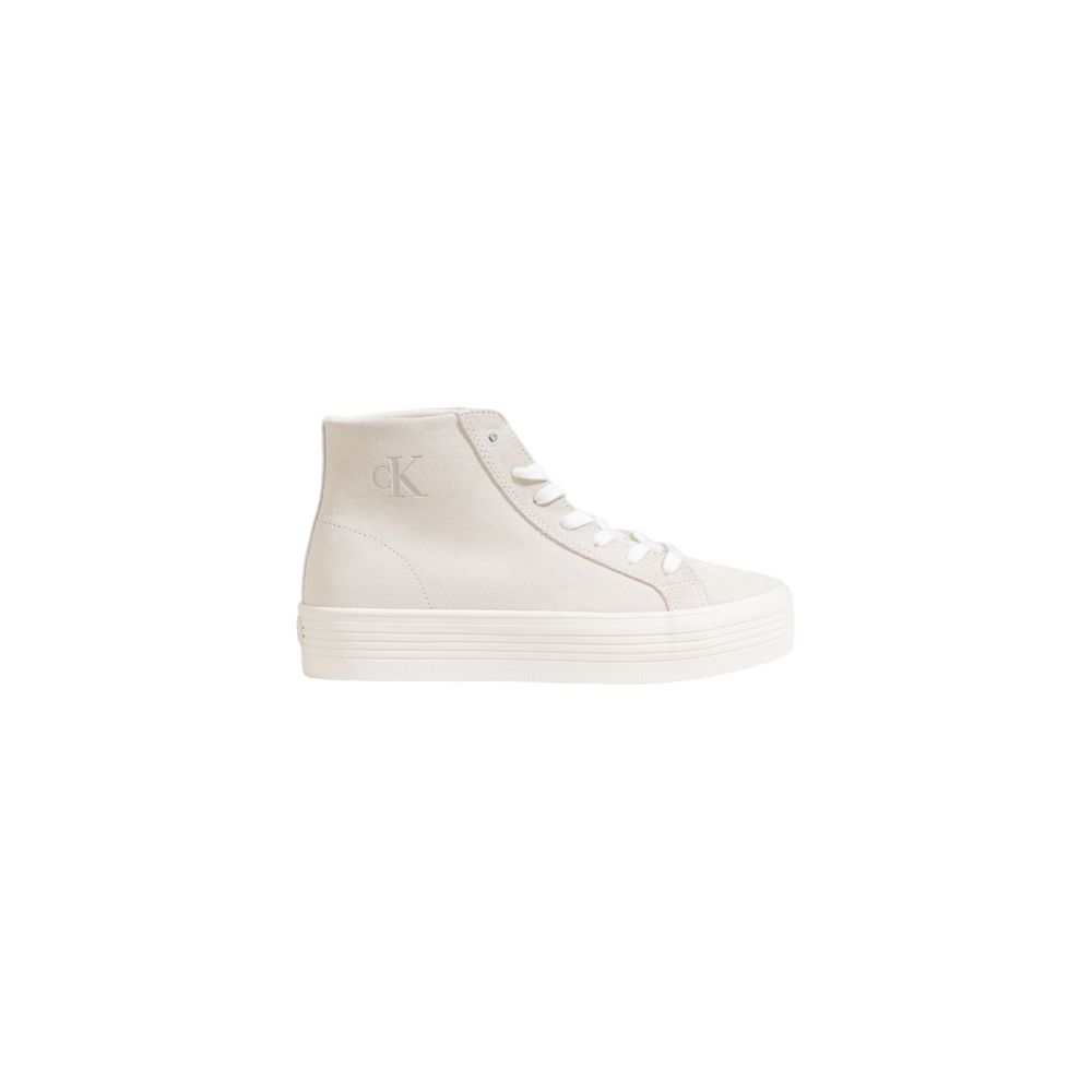 Calvin Klein Beige Suede Leather Sneakers for Women