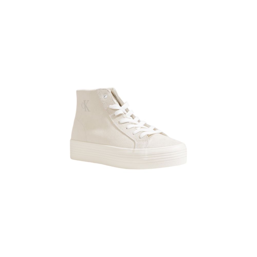 Calvin Klein Beige Suede Leather Sneakers for Women