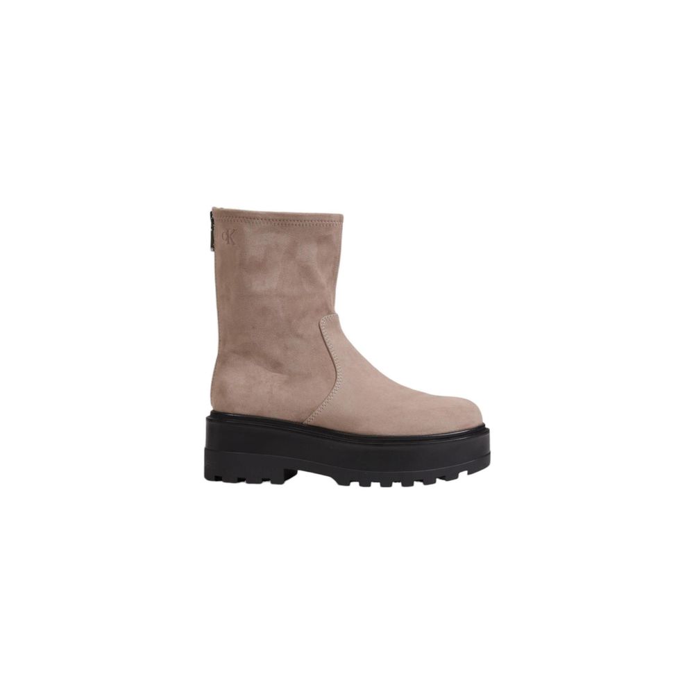 Calvin Klein Jeans Gray Recycled Polyester Ankle Boots