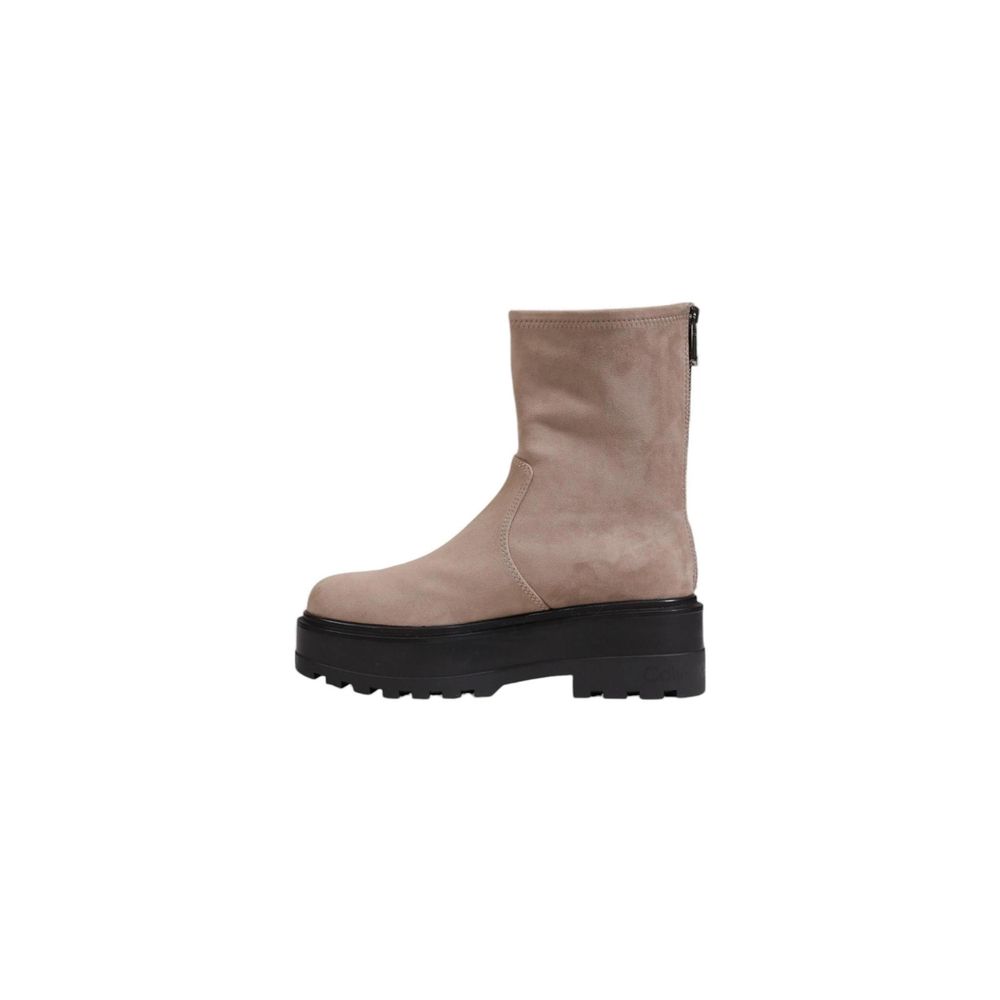 Calvin Klein Jeans Gray Recycled Polyester Ankle Boots