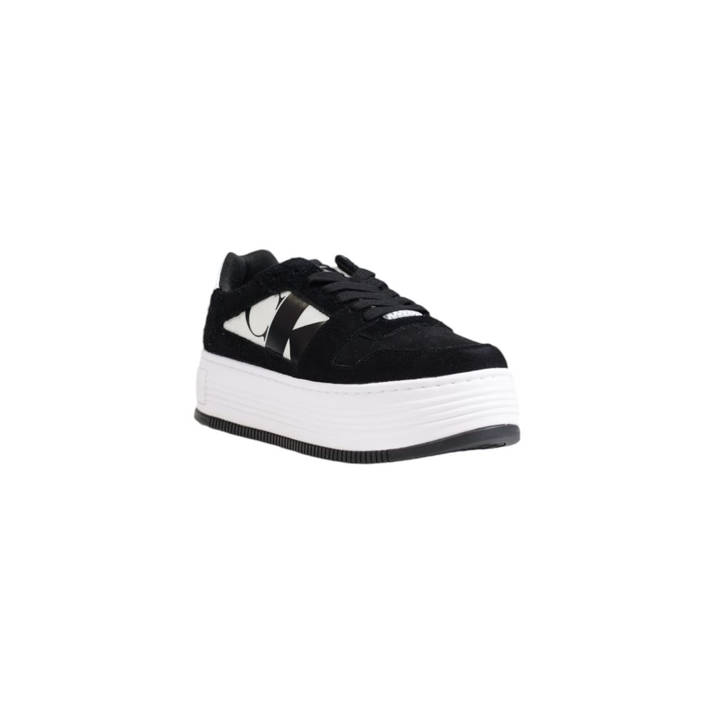 Calvin Klein BOLD PLATF LOW MIX Women's Black Leather Sneakers