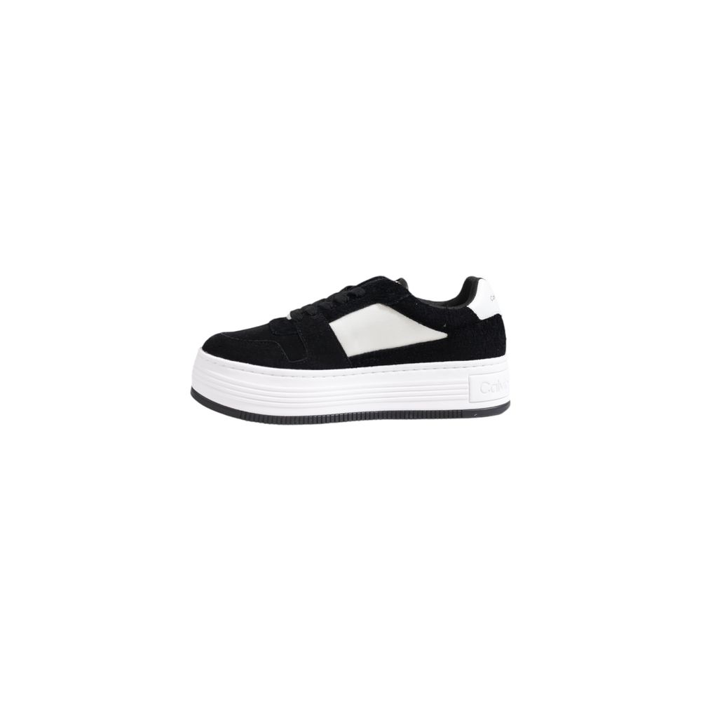 Calvin Klein BOLD PLATF LOW MIX Women's Black Leather Sneakers