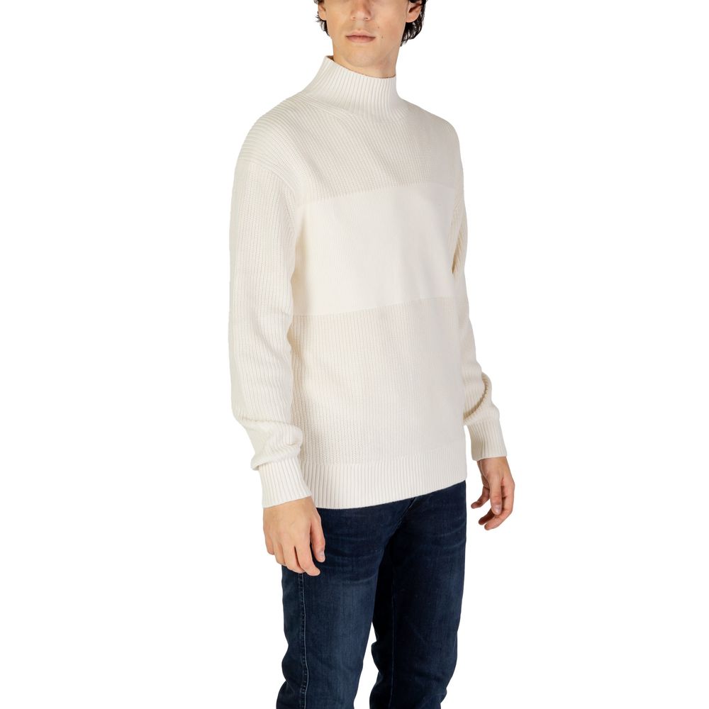 Cream Cotton Sweater - Comfortable and Stylish Knitwear for Men