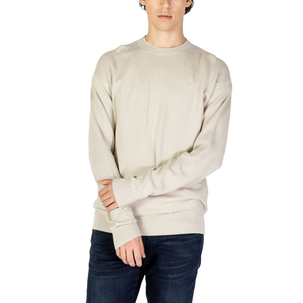 Beige Organic Cotton Sweater for Men