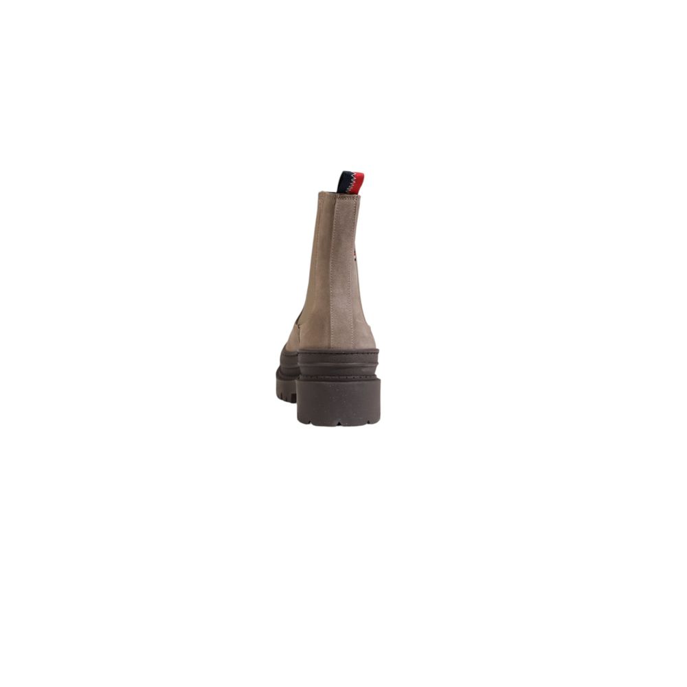 Tommy Hilfiger Gray Suede Leather Ankle Boots for Women