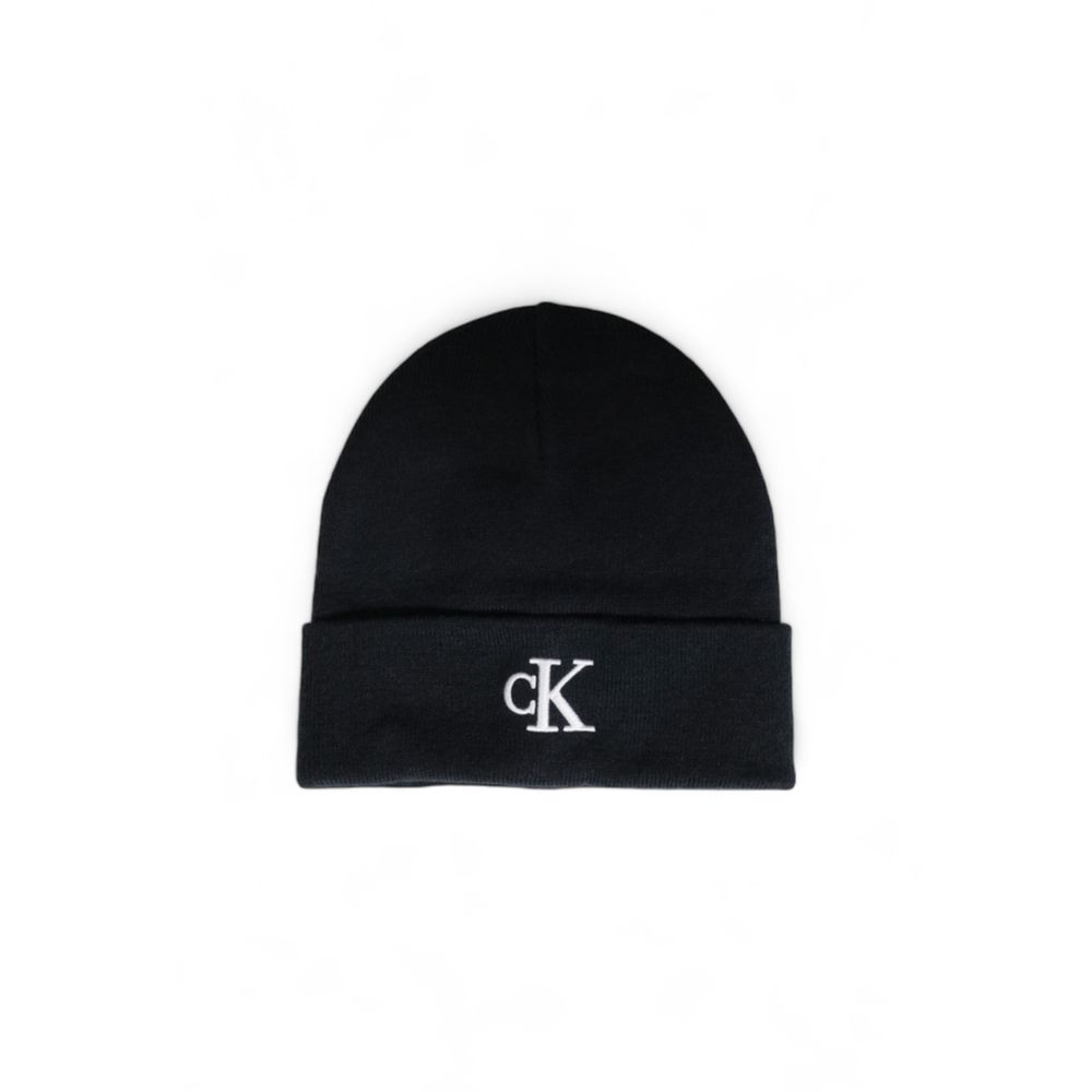 Calvin Klein Black CK Logo Eco-Friendly Beanie Hat