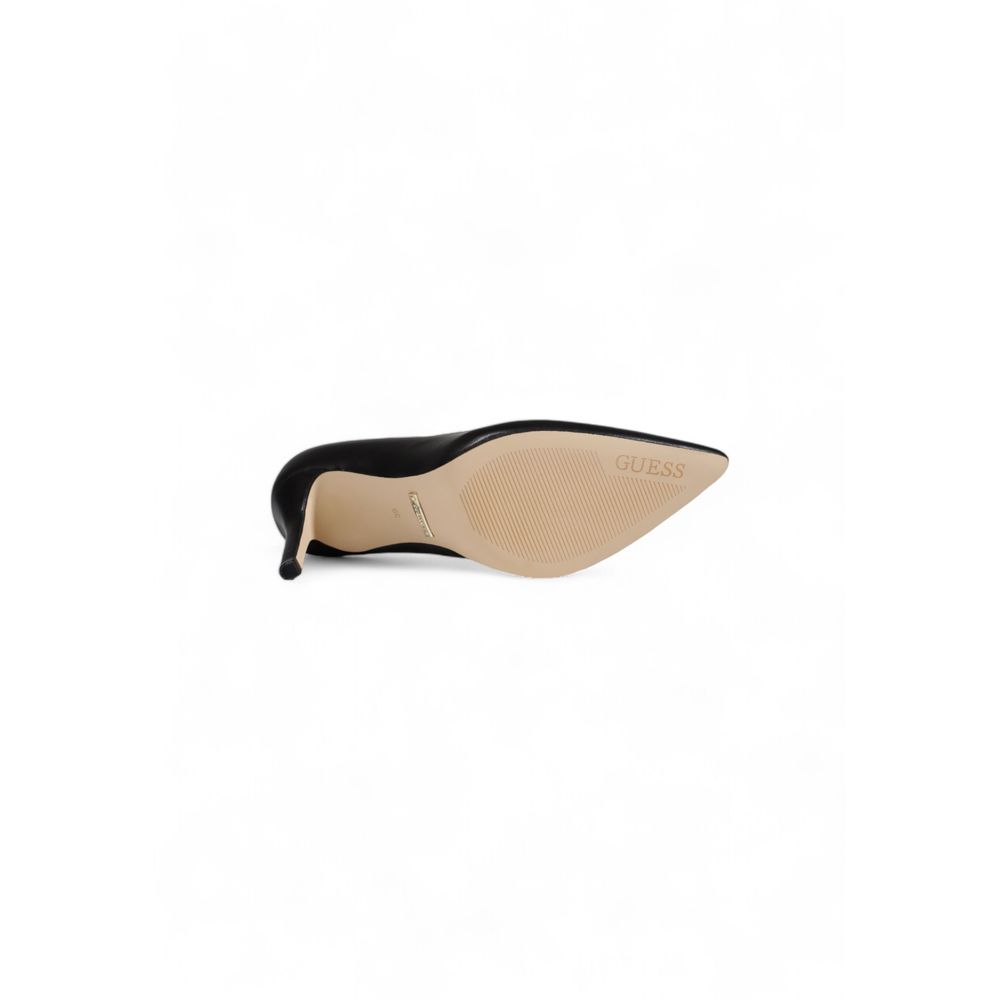 Guess Black Leather High Heel - Elevate Your Style