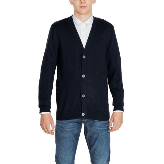 Jack Jones Black Cotton Cardigan for Men