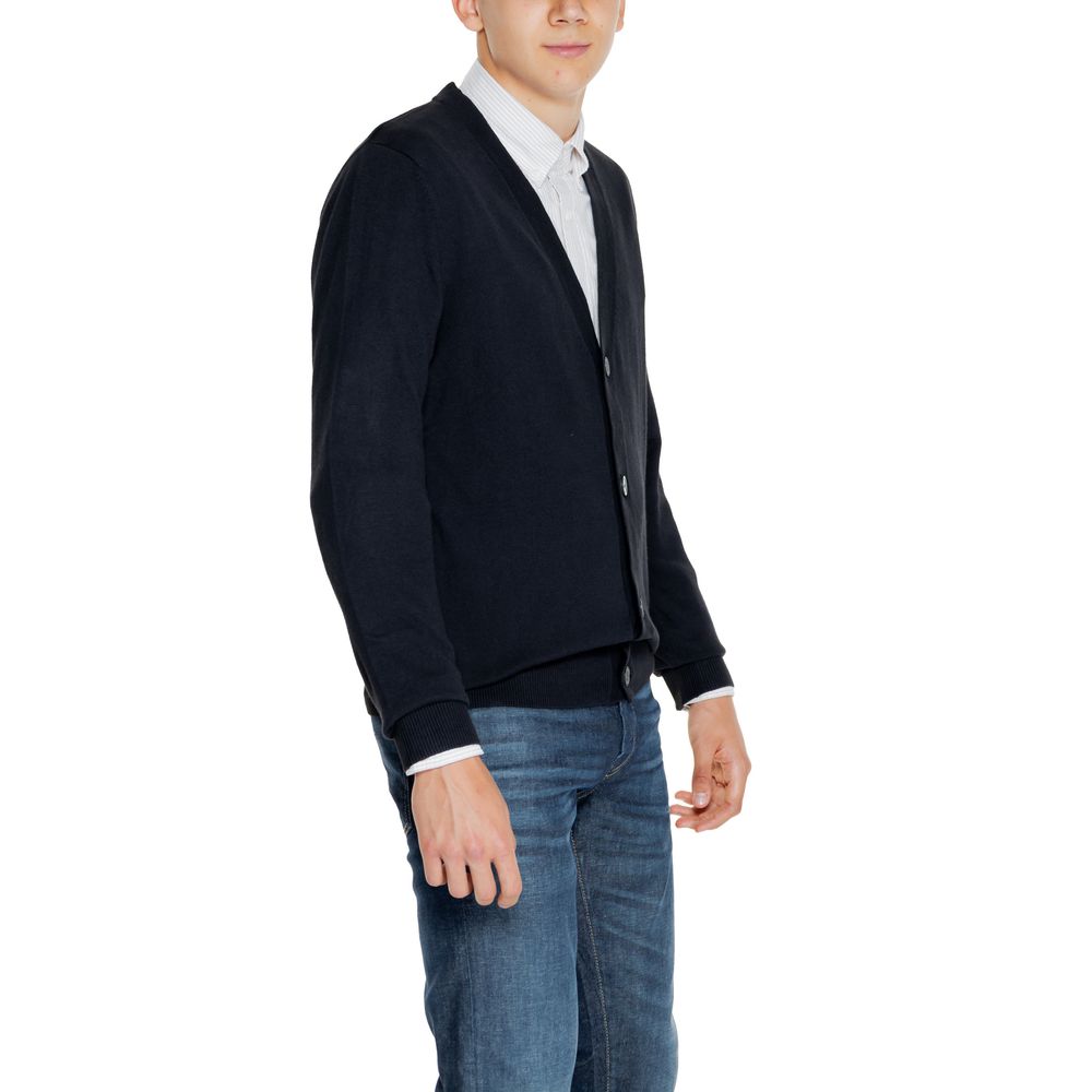 Jack Jones Black Cotton Cardigan for Men