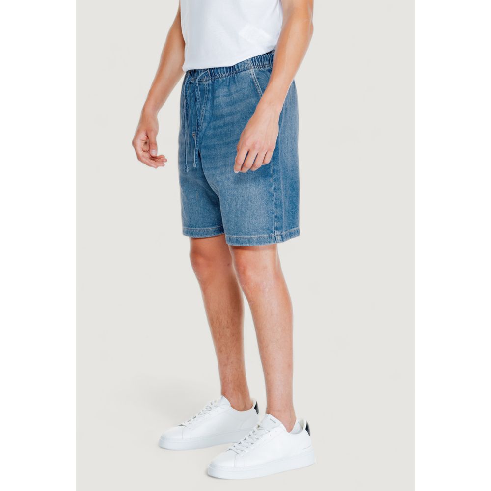 Light Blue Cotton Short - Men’s Bermuda and Shorts