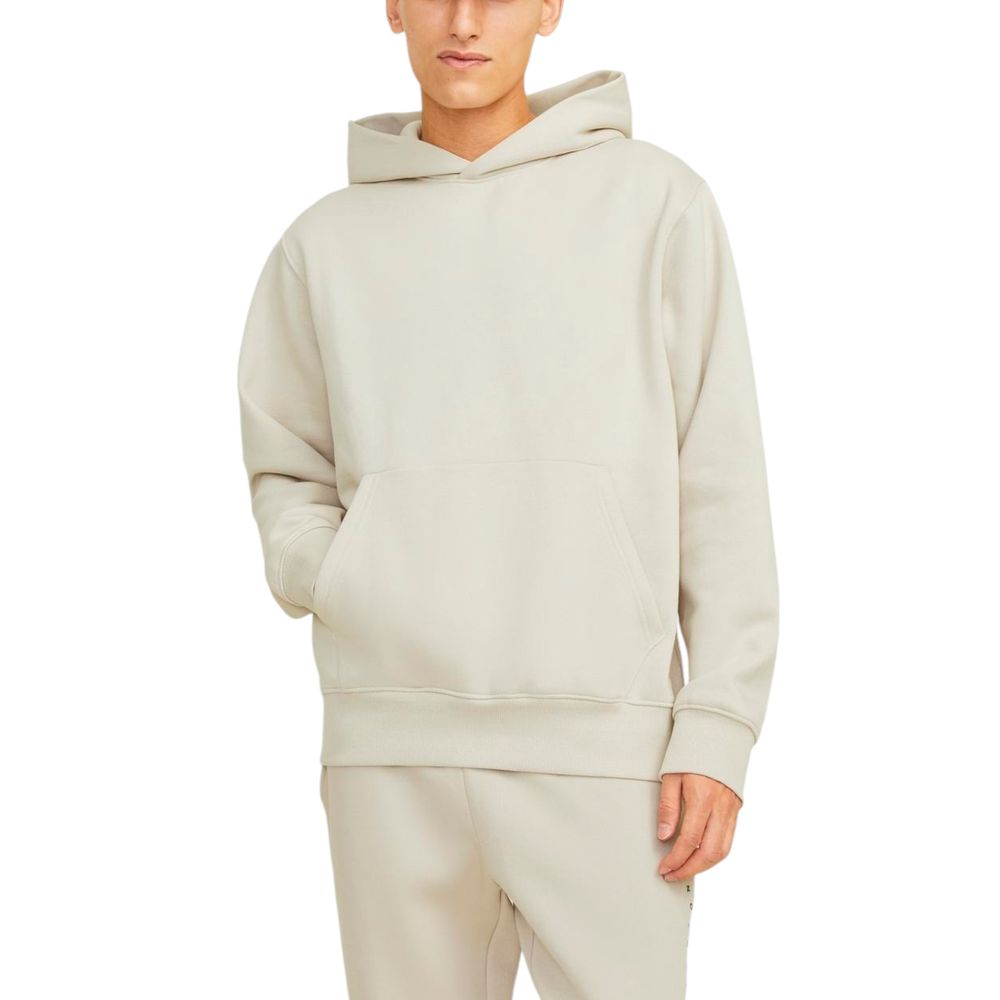 Jack & Jones Beige Cotton Hoodie