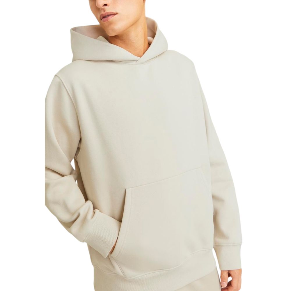 Jack & Jones Beige Cotton Hoodie