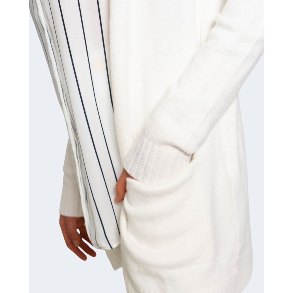 Elegant White Viscose Cardigan for Women