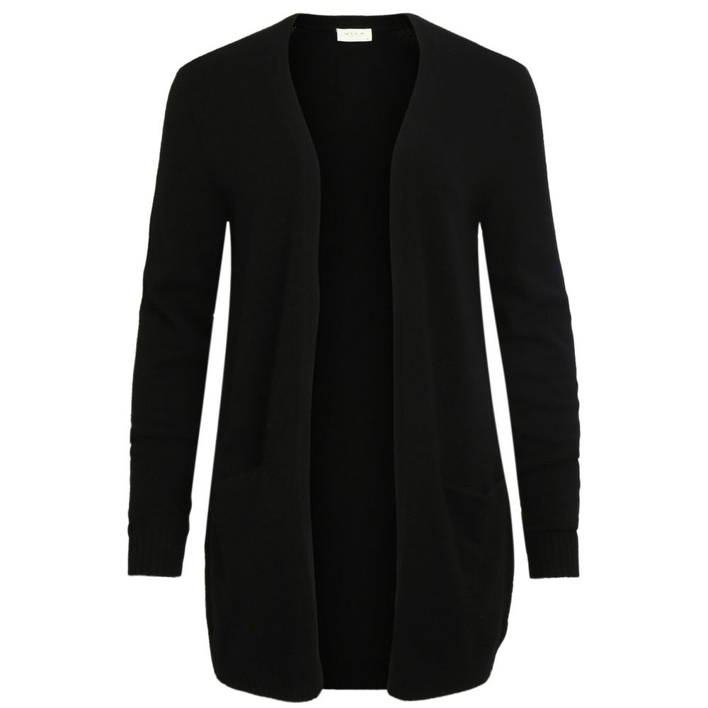 Elegant Black Viscose Cardigan for Women