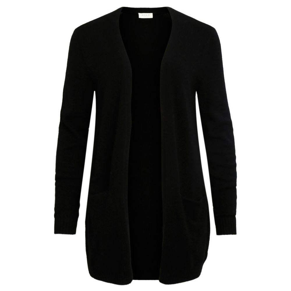 Elegant Black Viscose Cardigan for Women