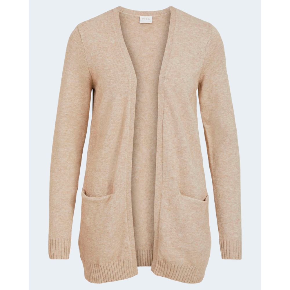 Beige Viscose Cardigan for Women - Autumn/Winter Collection