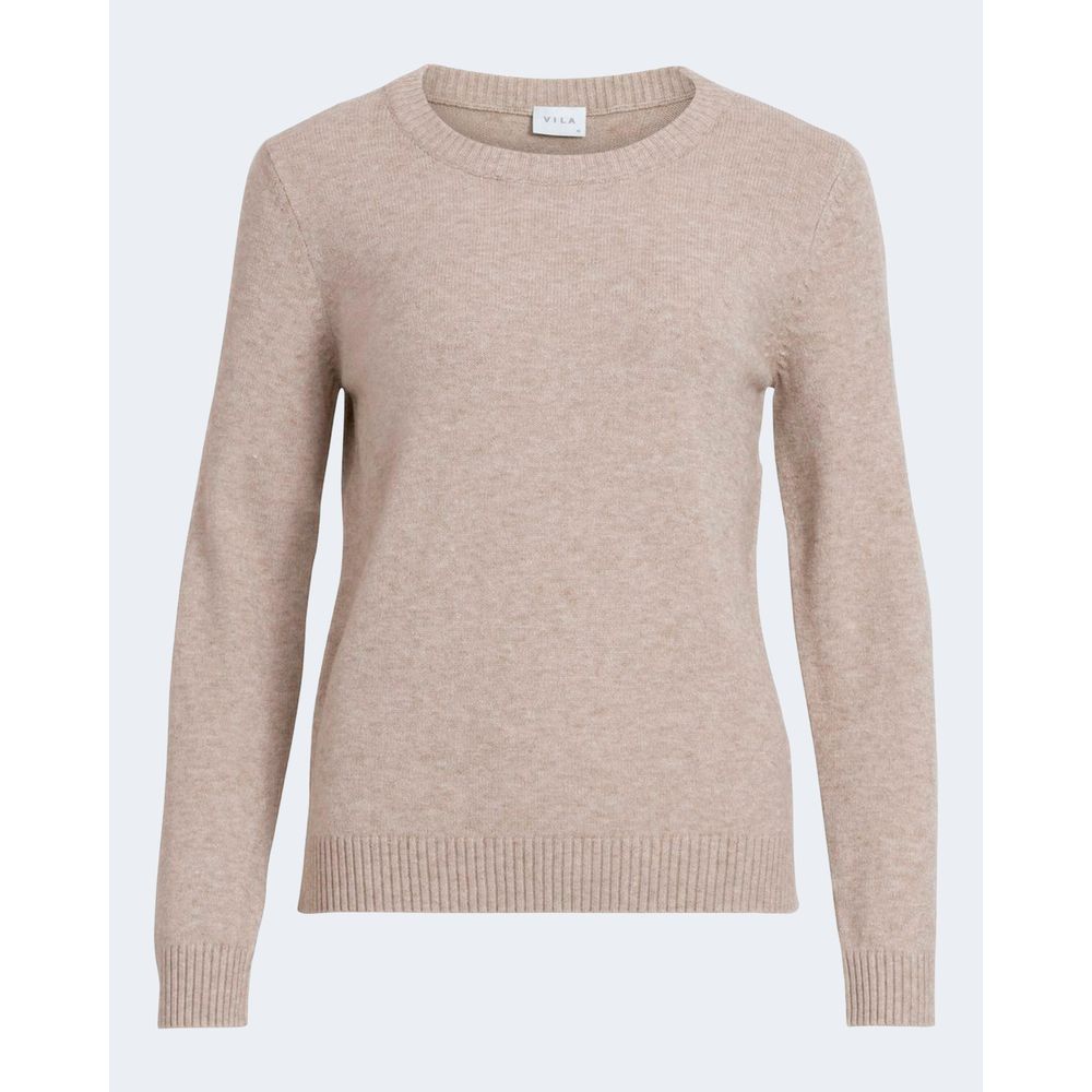 Fall/Winter Beige Viscose Sweater for Women