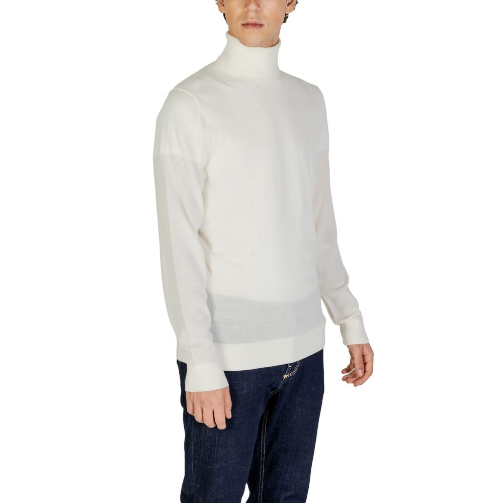 Cream Wool Sweater for Men