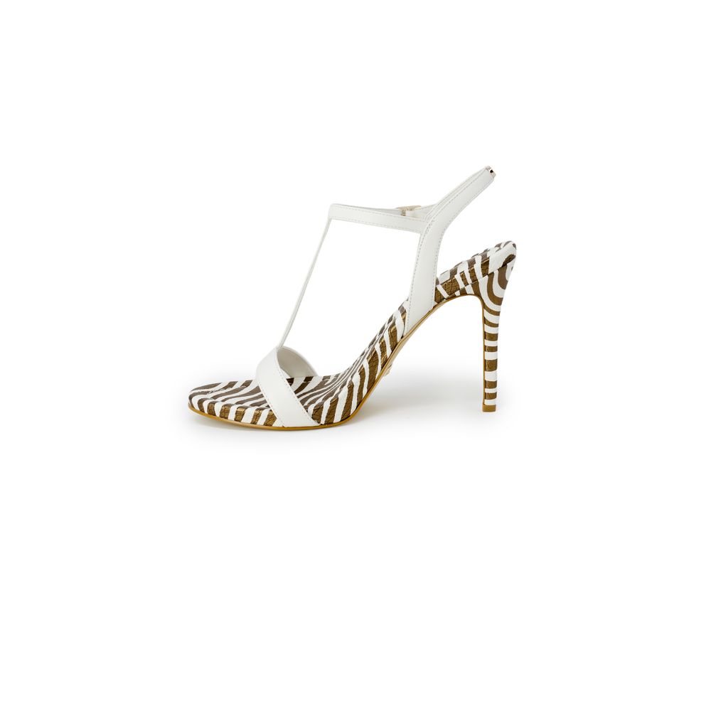 Guess White Leather High Heel Shoes