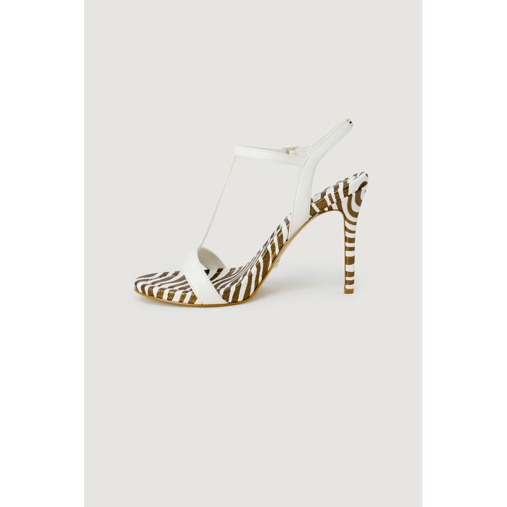 Guess White Leather High Heel Shoes