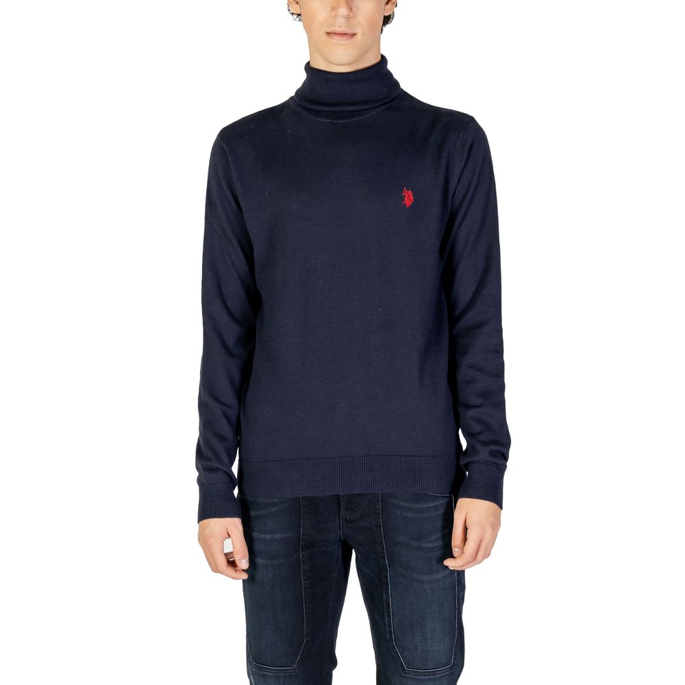 Classic Blue Cotton Sweater for Men
