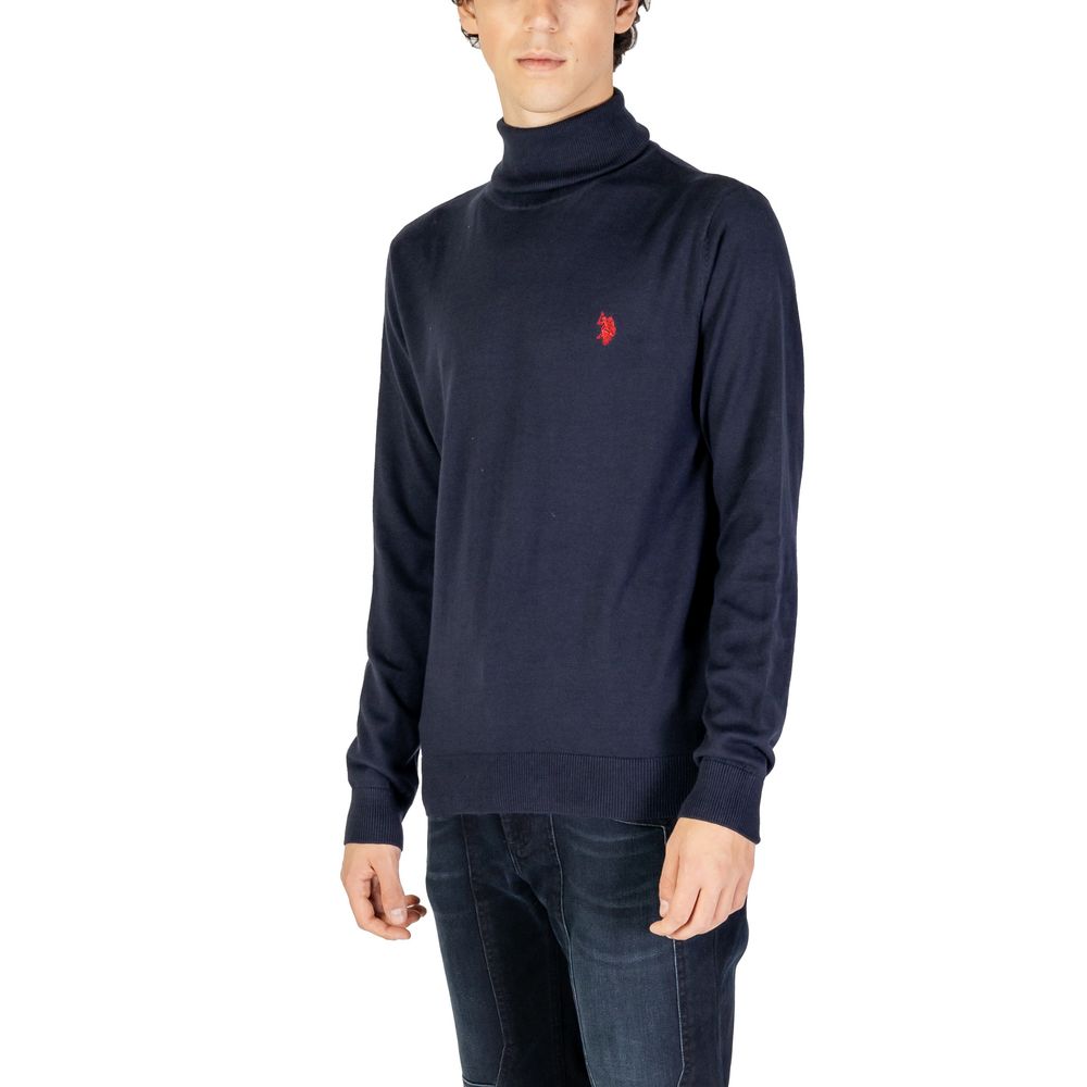Classic Blue Cotton Sweater for Men