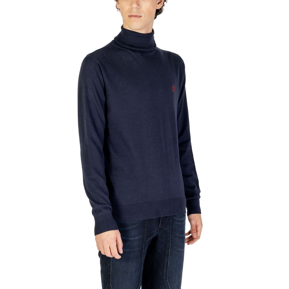 Classic Blue Cotton Sweater for Men