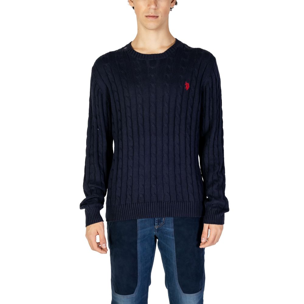 Blue Cotton Sweater for Men
