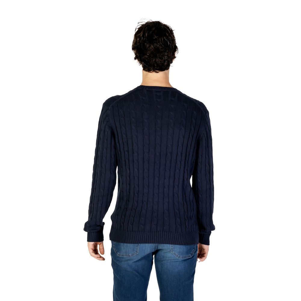 Blue Cotton Sweater for Men
