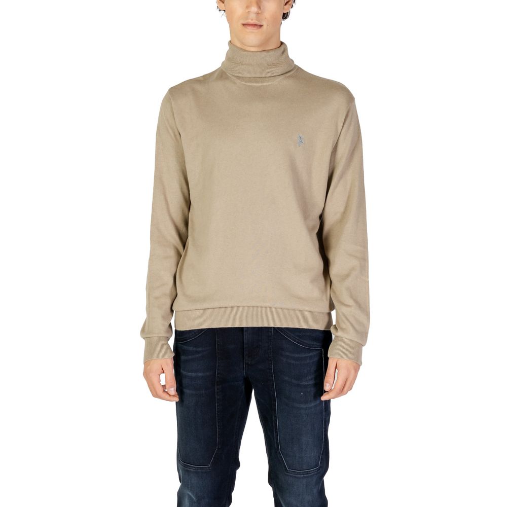 Beige Cotton Sweater - Men's Knitwear for Fall/Winter