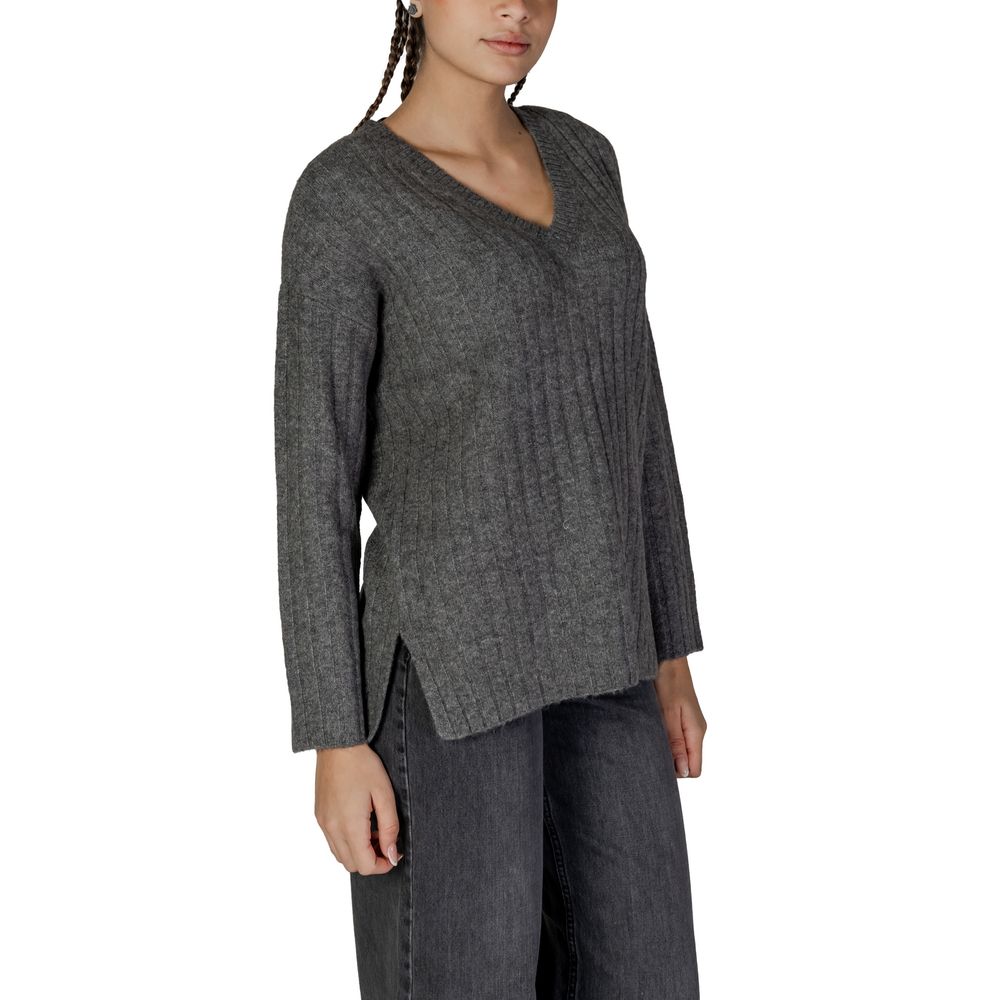 Cozy Gray Acrylic Sweater
