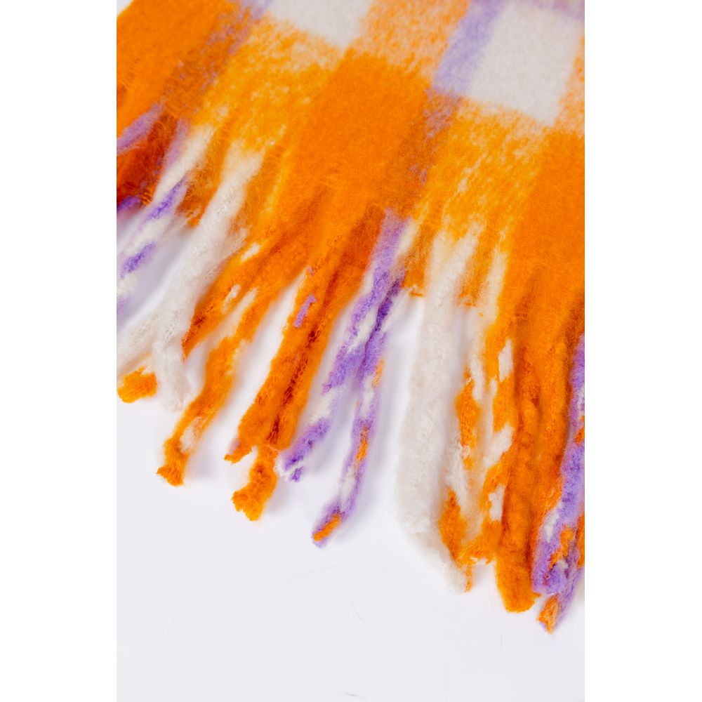Chic Orange Polyester Scarf for Women