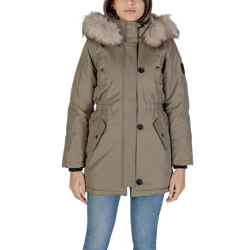 Women’s Green Polyester Parka - Autumn/Winter Collection