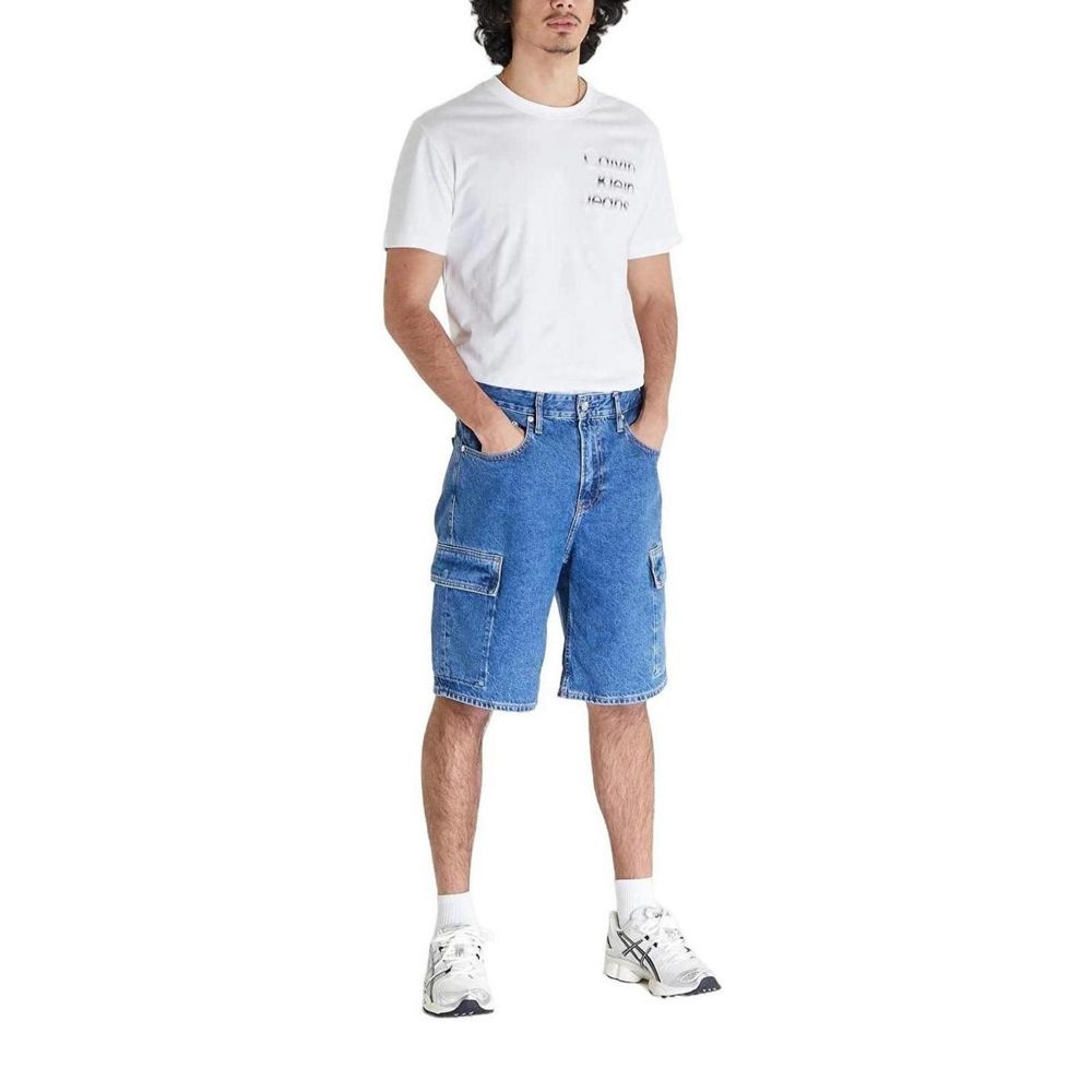 Blue Cotton Short - Men's Bermuda Shorts