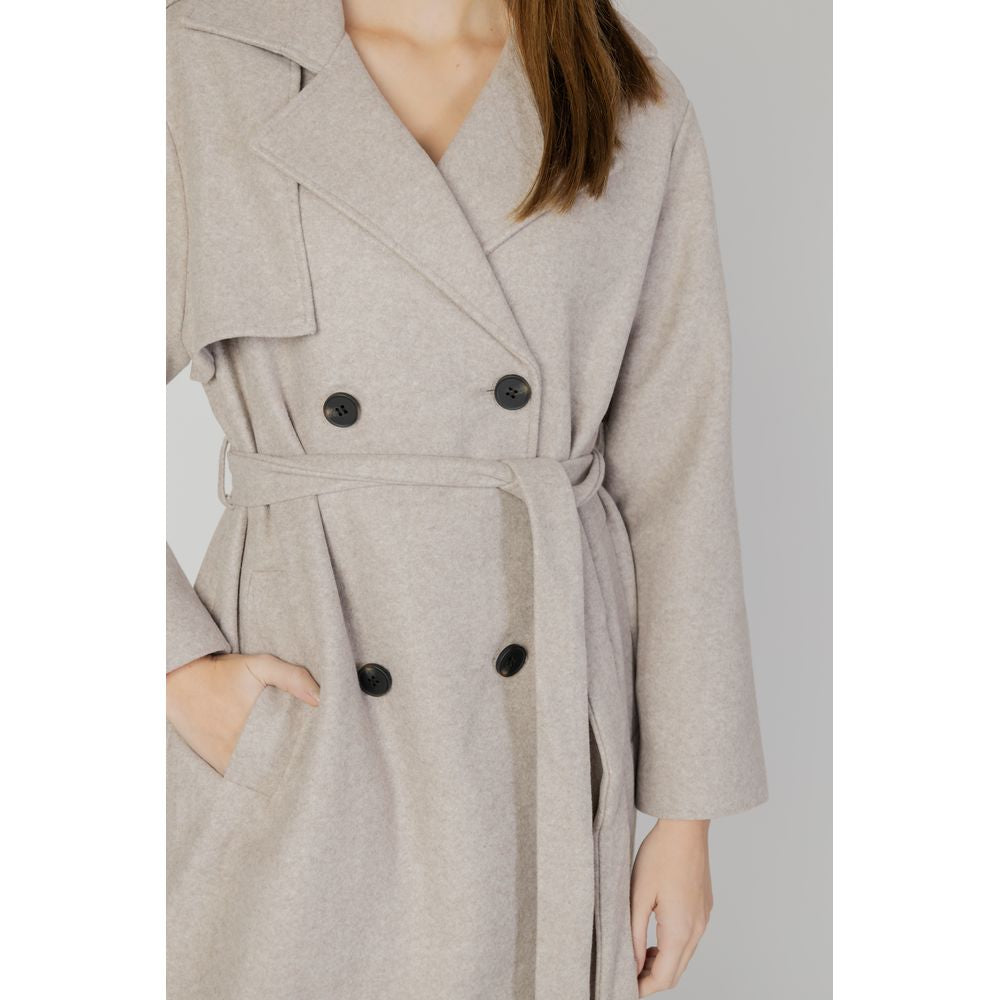 Only Beige Polyester Coat - Model 15310681 ONLNANCY LIFE OTW