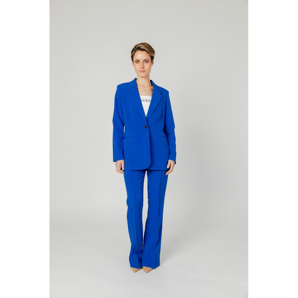 Blue Recycled Polyester Women's Suit & Blazer