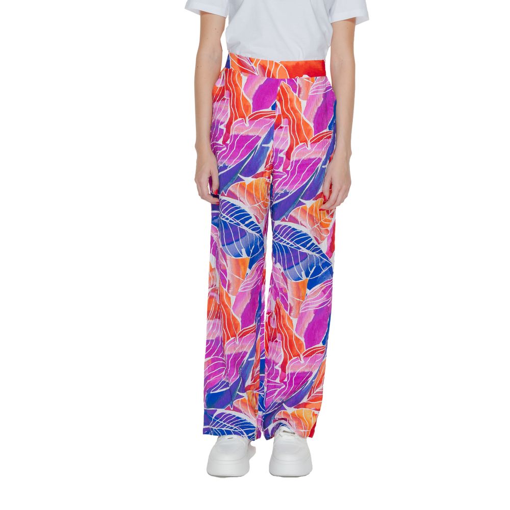 Vila Clothes Multicolor Viscose Palazzo Pants for Women
