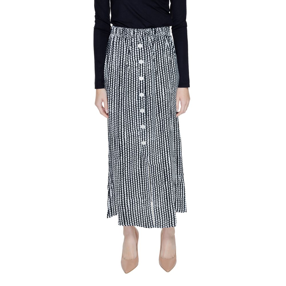 Elegant Black Viscose Skirt for Women