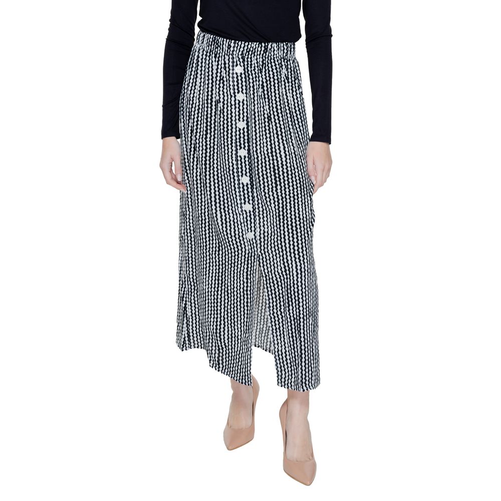 Elegant Black Viscose Skirt for Women