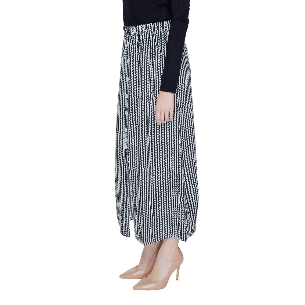 Elegant Black Viscose Skirt for Women