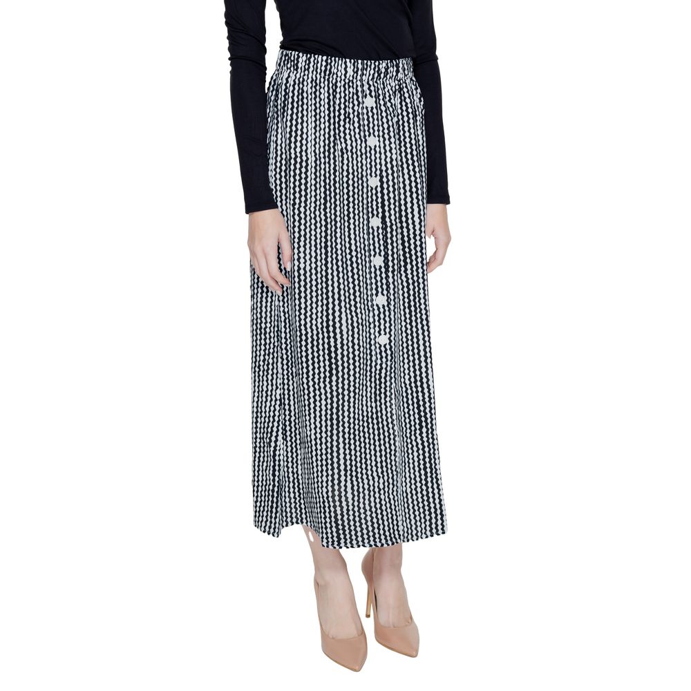 Elegant Black Viscose Skirt for Women