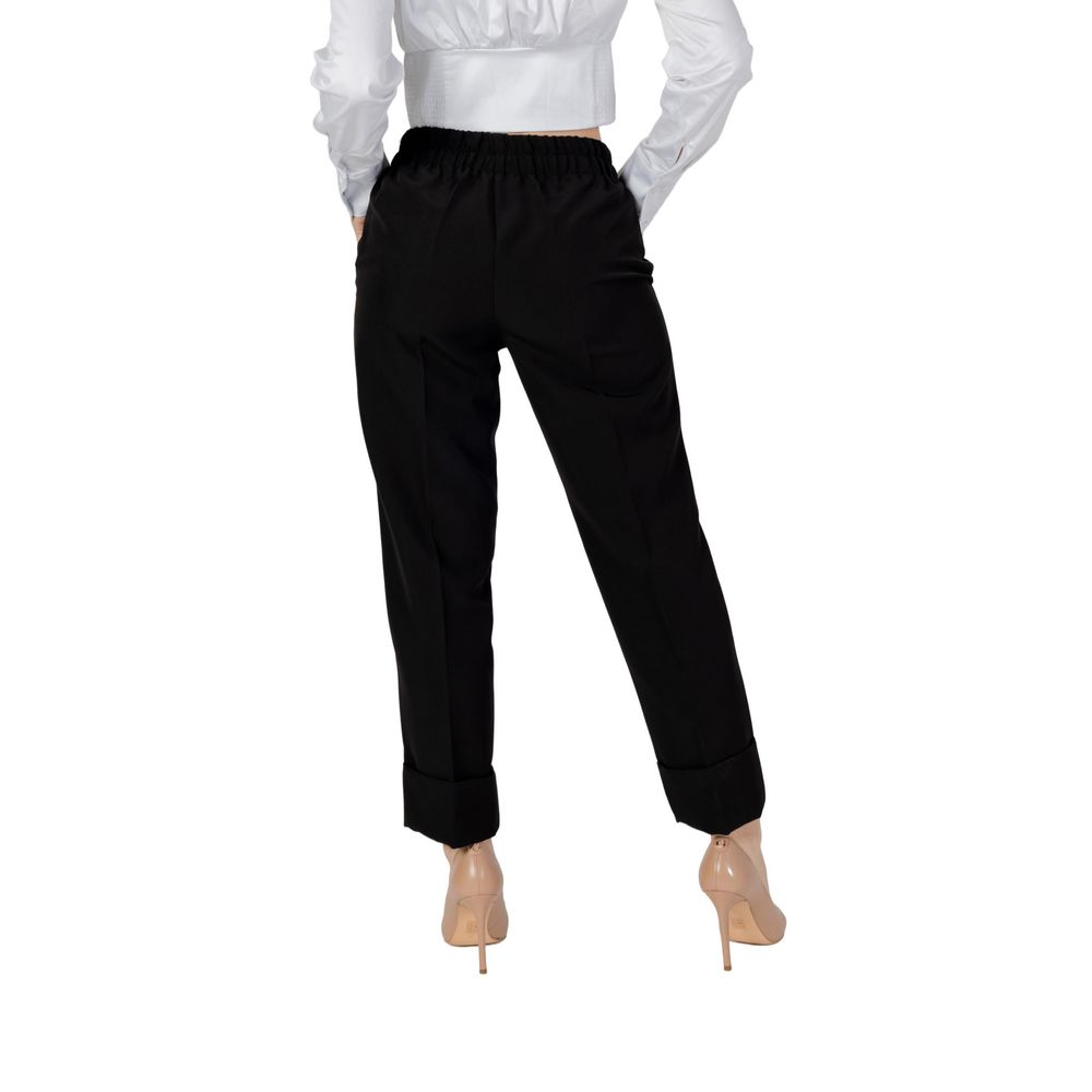 Stylish Black Polyester Cigarette Pants for Women