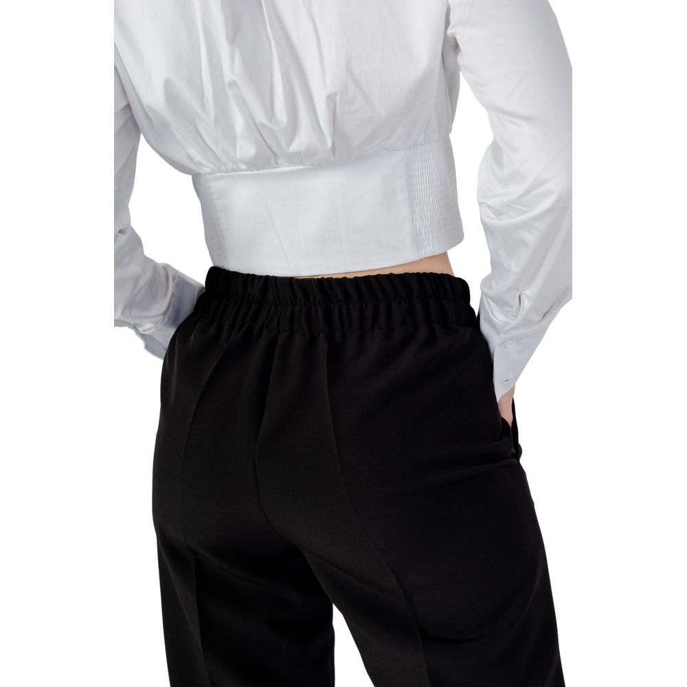 Stylish Black Polyester Cigarette Pants for Women