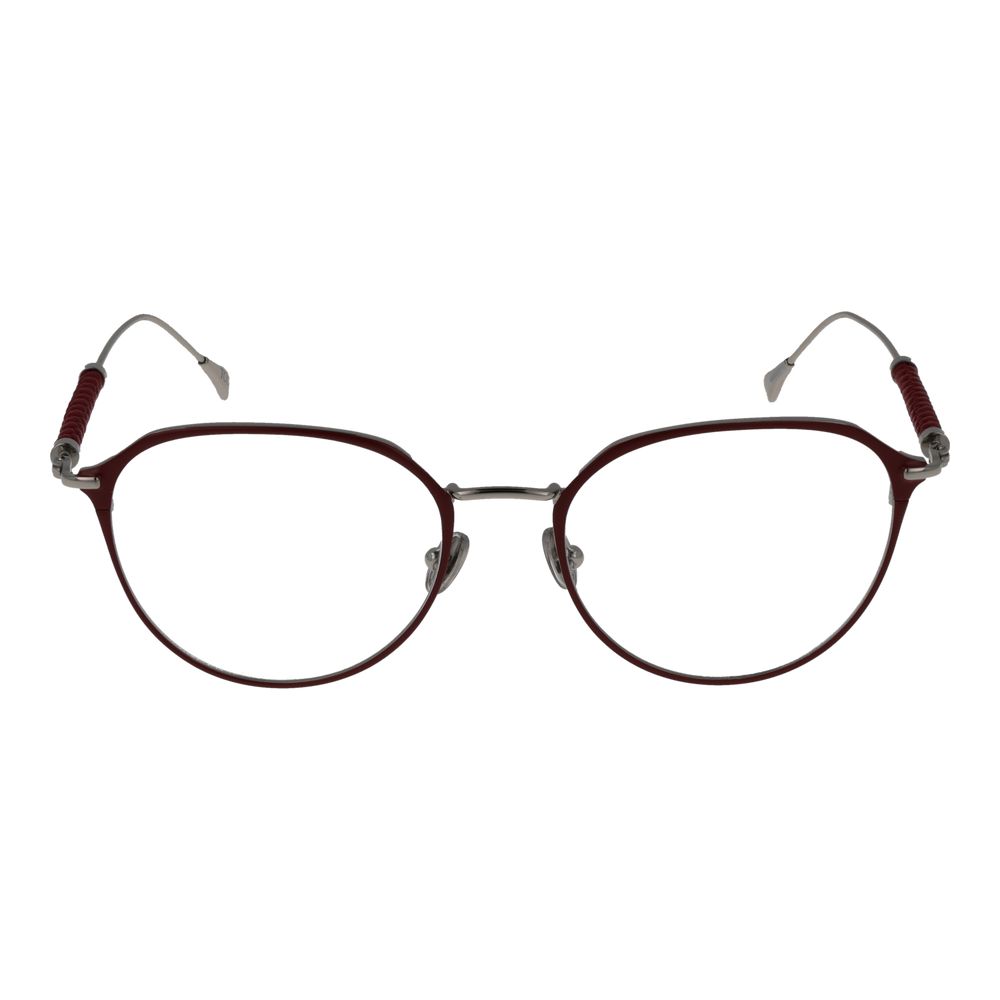 Tod's Red Women's Optical Frames – Round Full-Rim Design