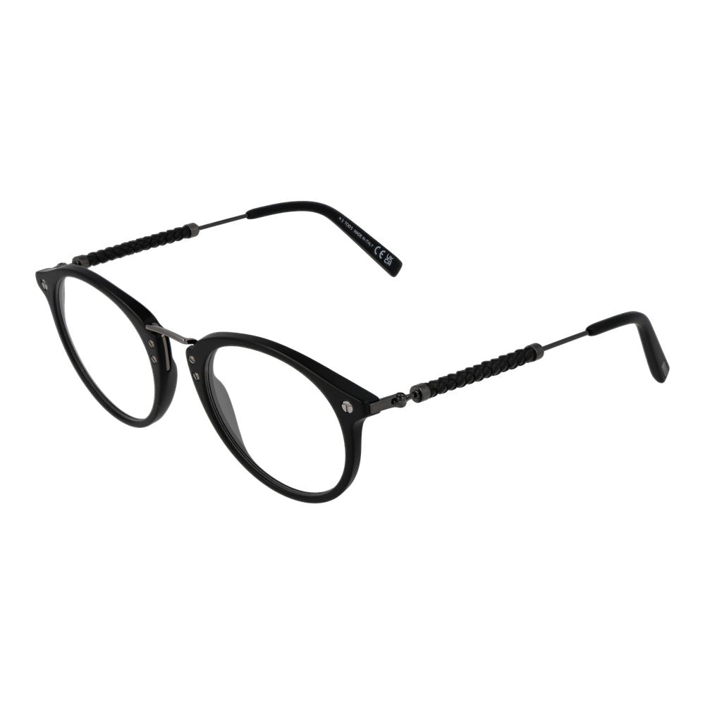 Tod's Men's Black Optical Glasses – Round Full-Rim Frame, 49mm